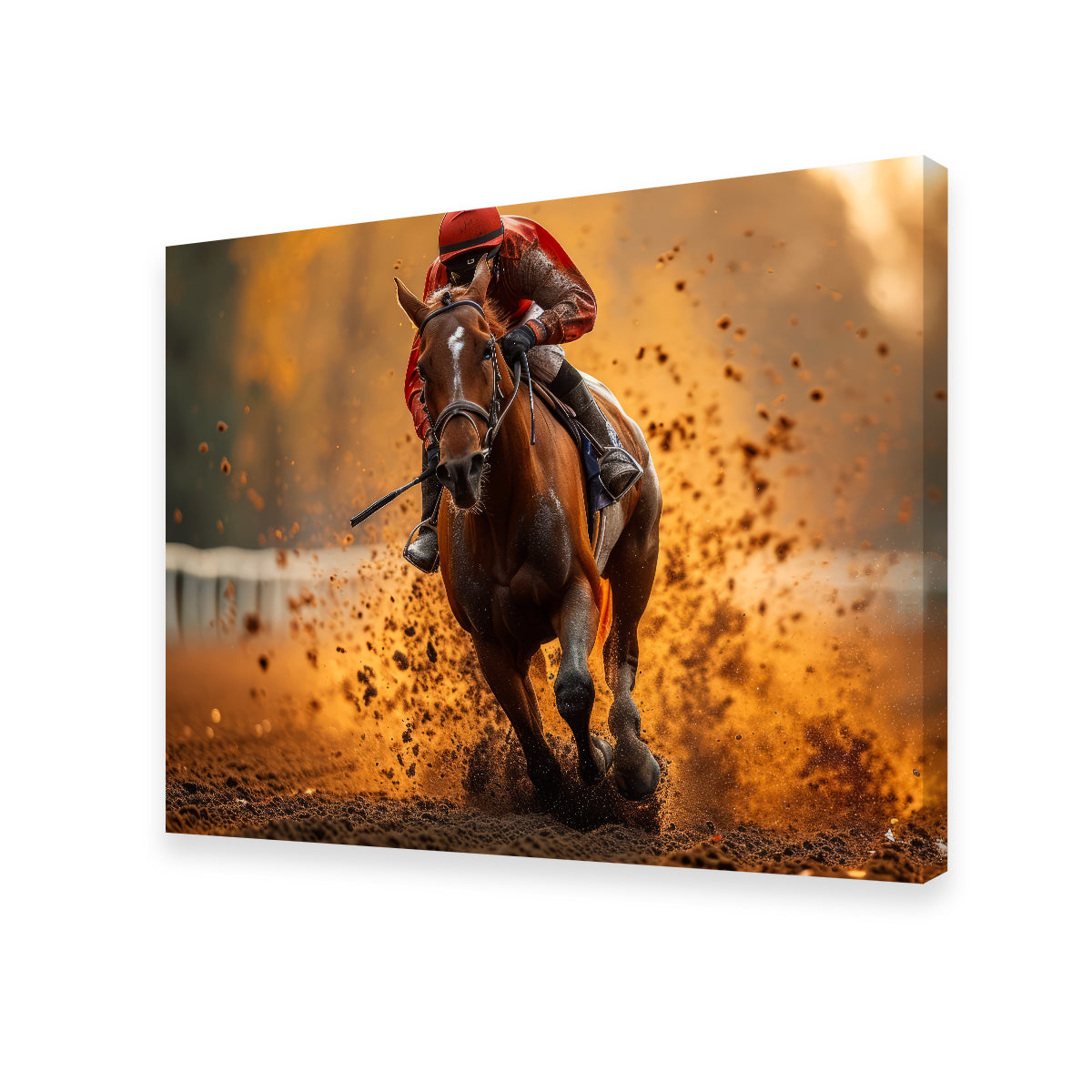 Exquisite Jockey on Horse Racing Wall Art for Stunning Decor