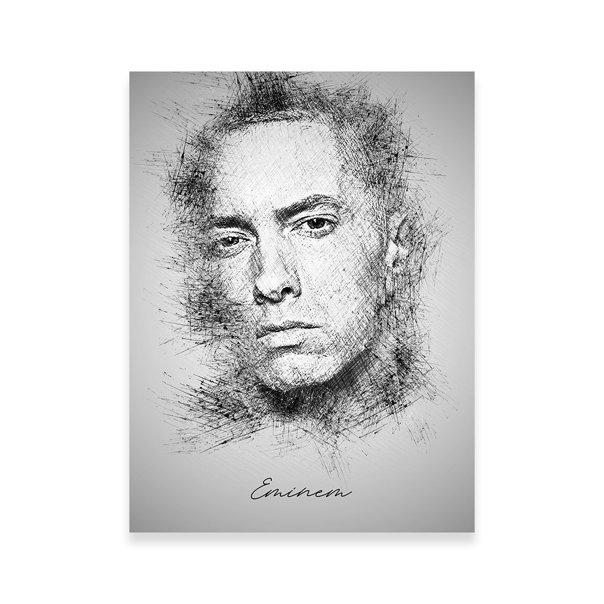 Unique Eminem Sketch Wall Art for Your Home Decor