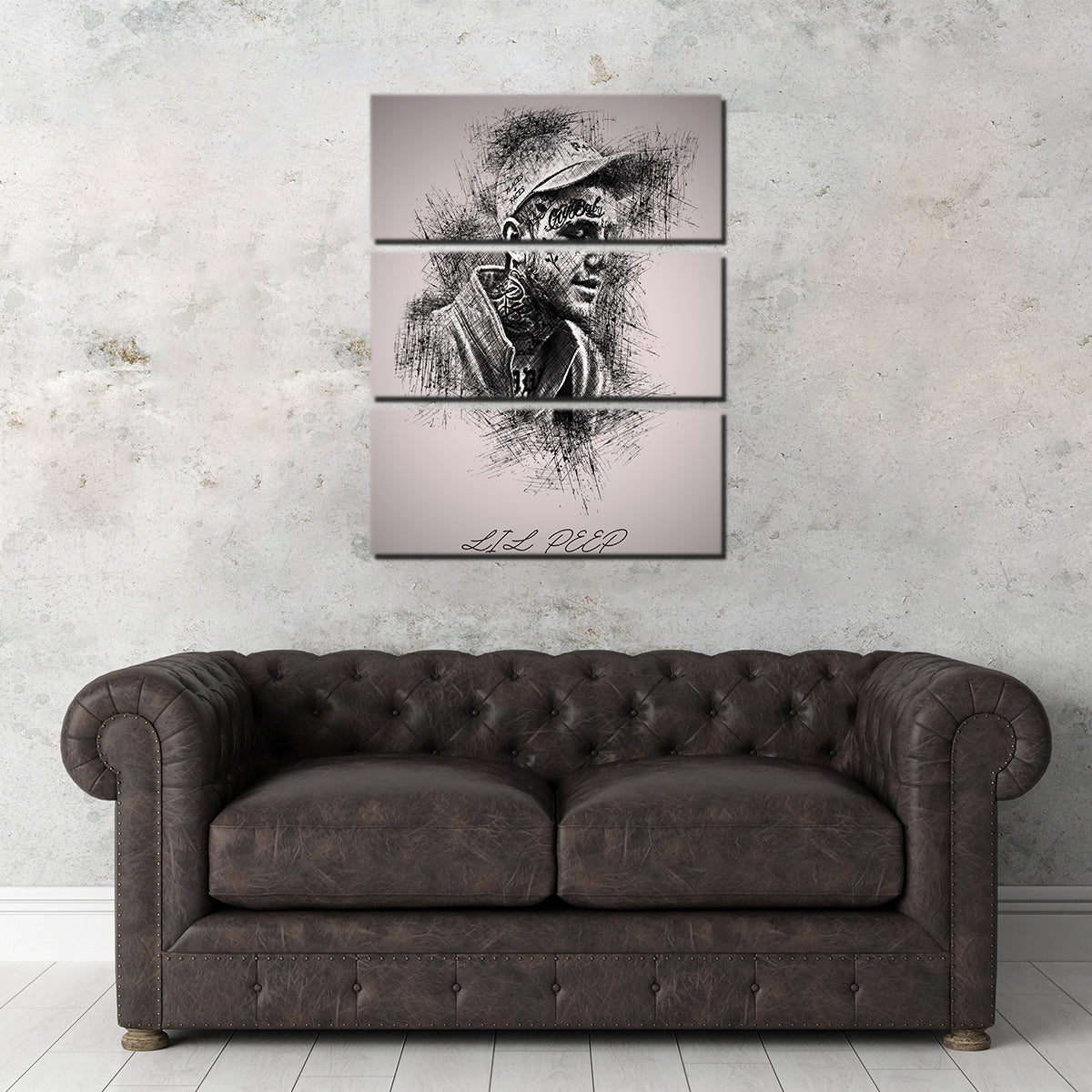 Stunning Lil Peep Sketch Wall Art for Bedroom Decor