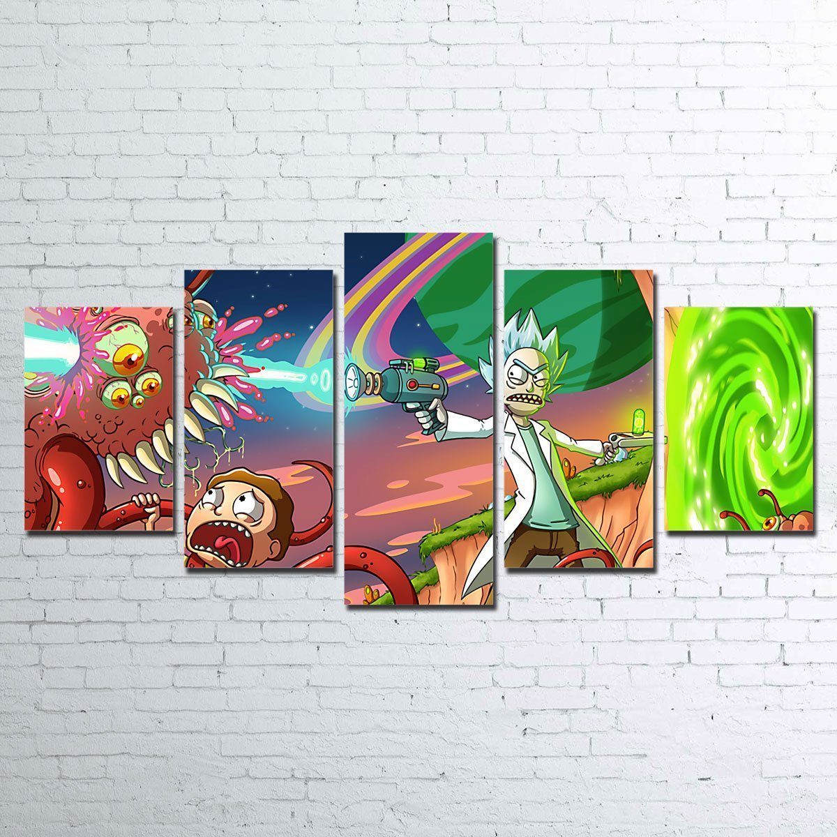 Rick & Morty Stunning 5 Piece Wall Art Set