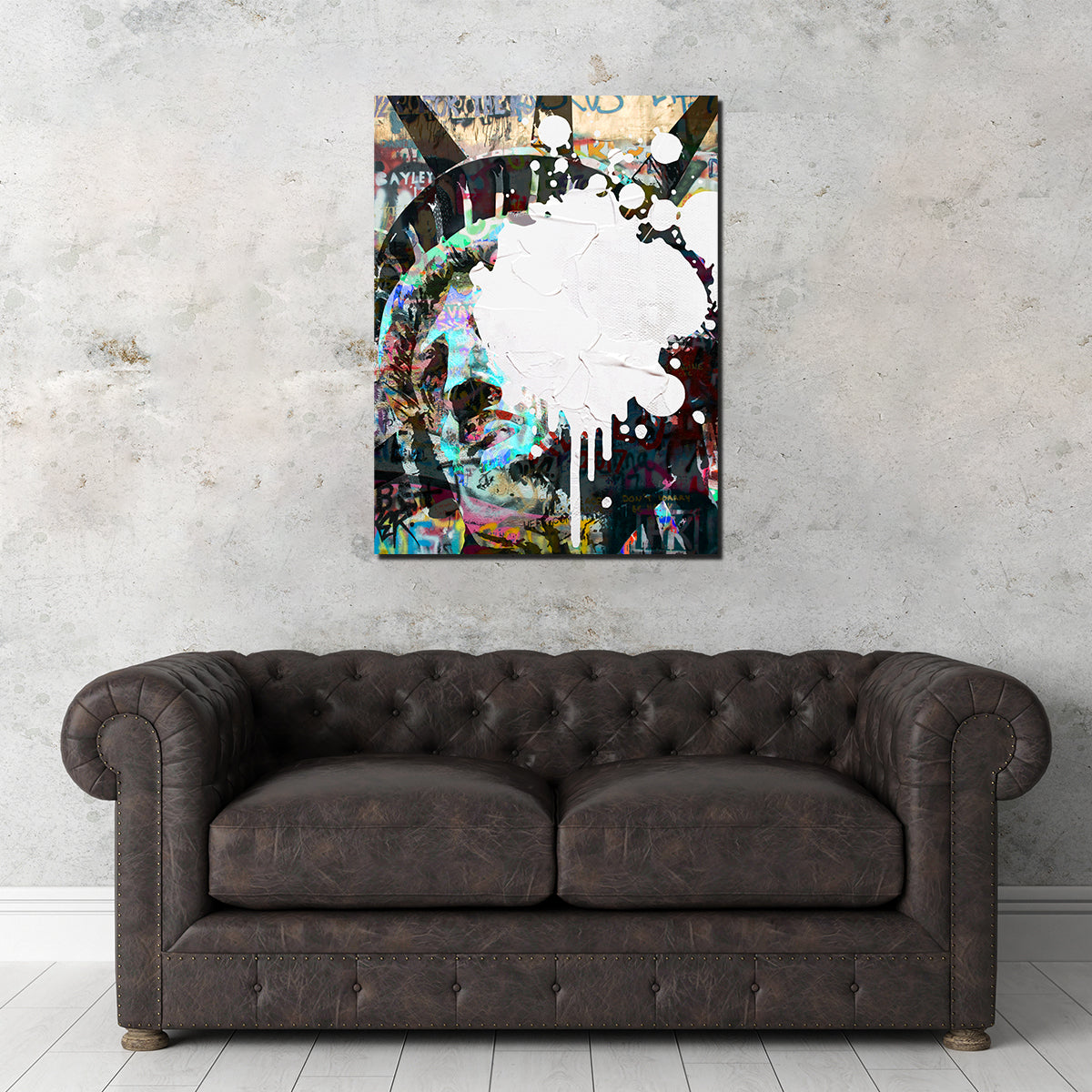 Liberty Heavy Graffiti Wall Art by Stephen Chambers - Museum-Quality Canvas