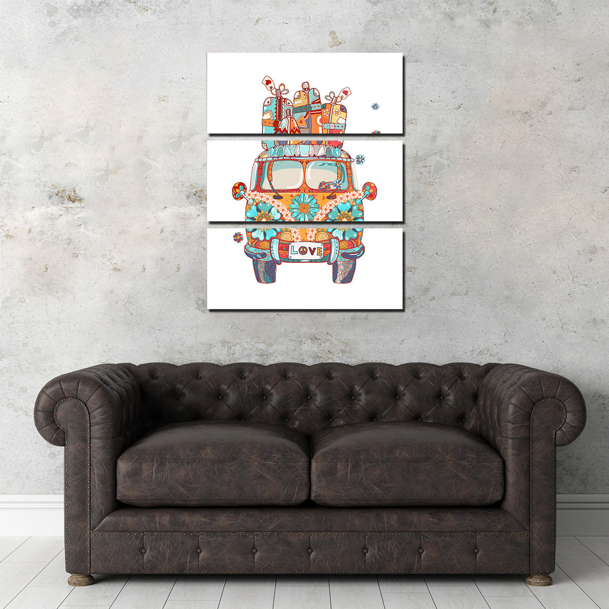 The Enchanting Love Bus Wall Art - Ideal Decor for Your Space