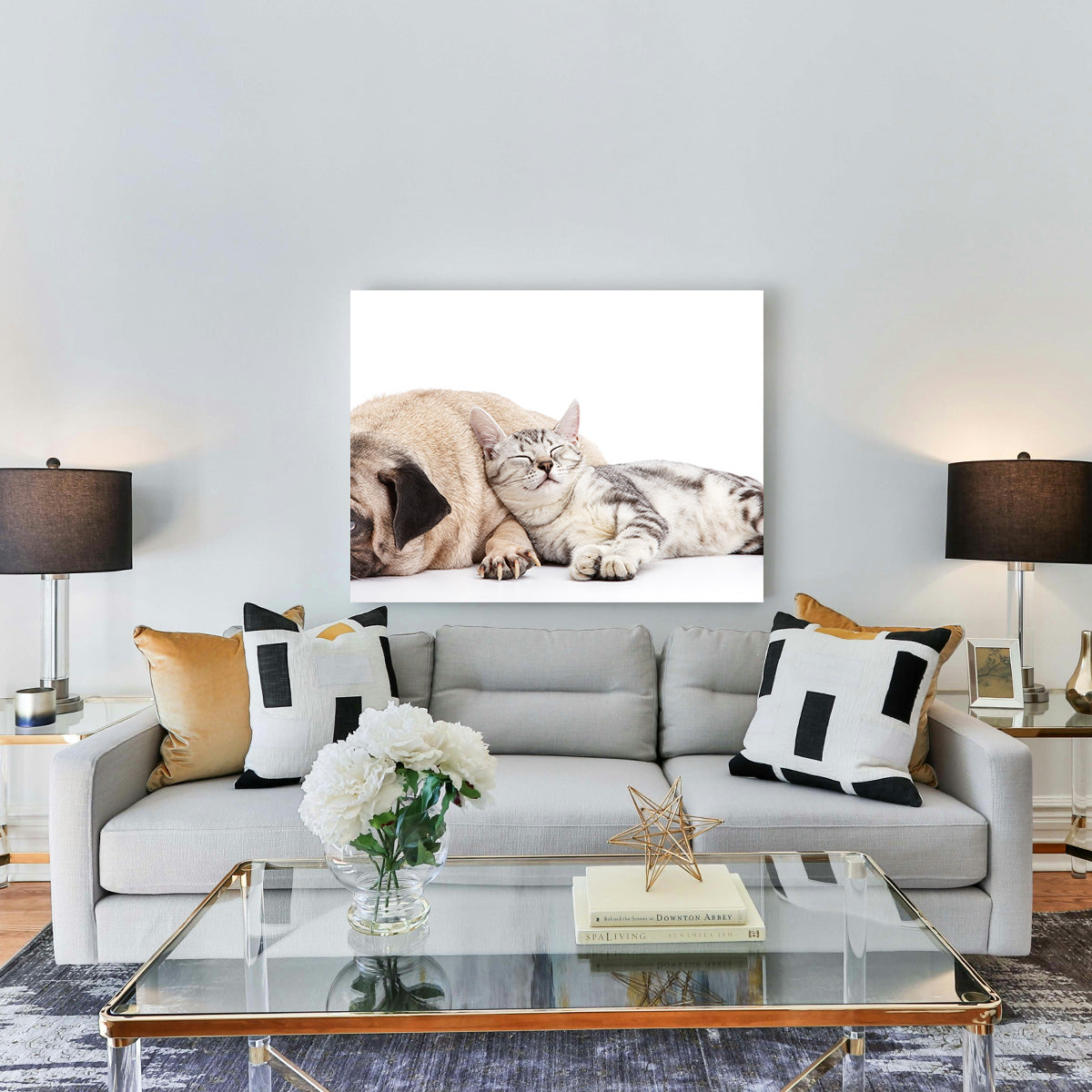 Adorable Pug and Cat Wall Art for Home Decor