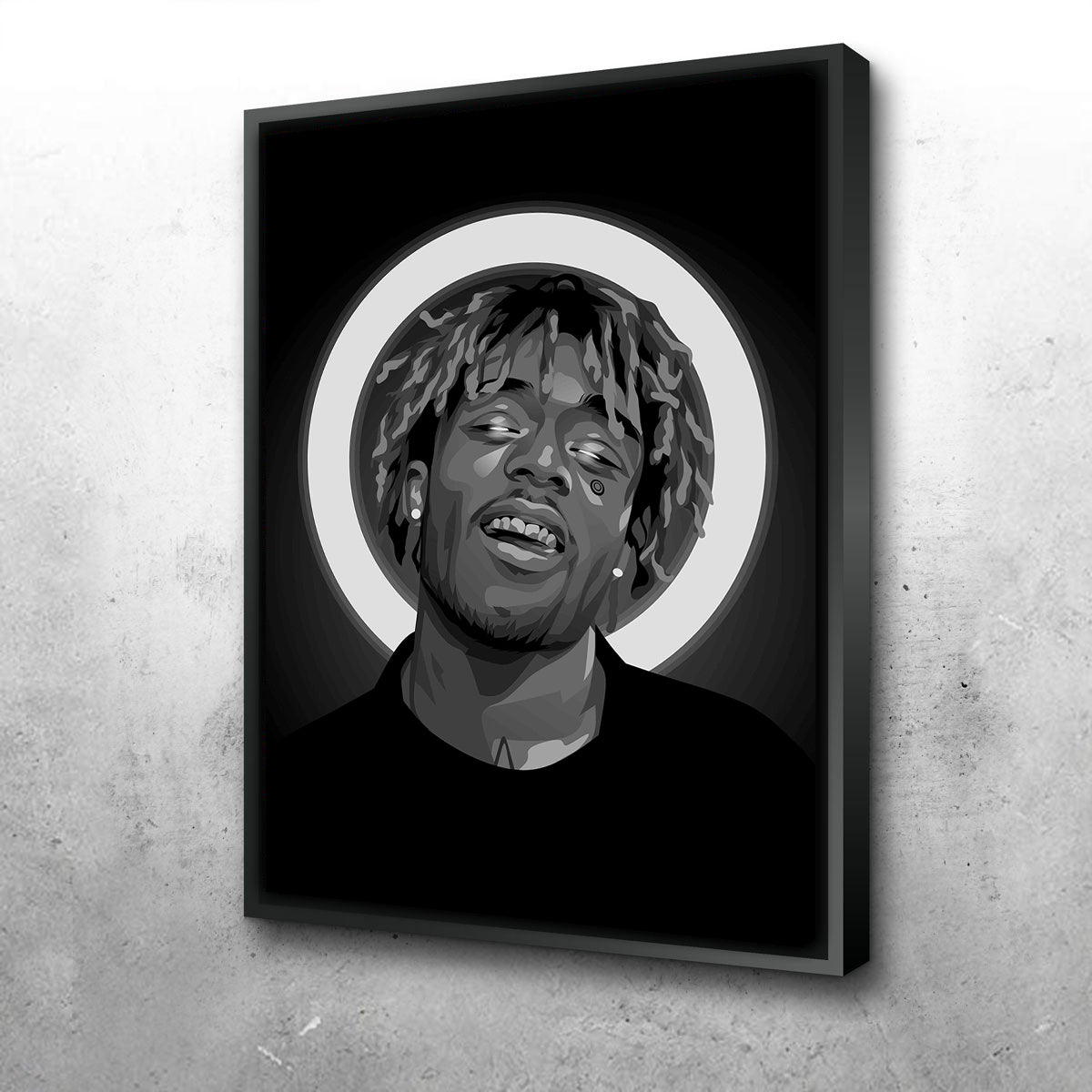 Eye - catching Grayscale Lil Uzi Wall Art for Trendy Decor