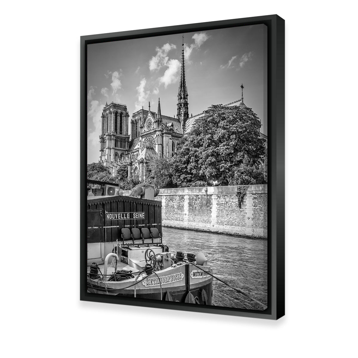 Exquisite Paris Cathedral Notre Dame & Seine Riverside Wall Art by Melanie Viola