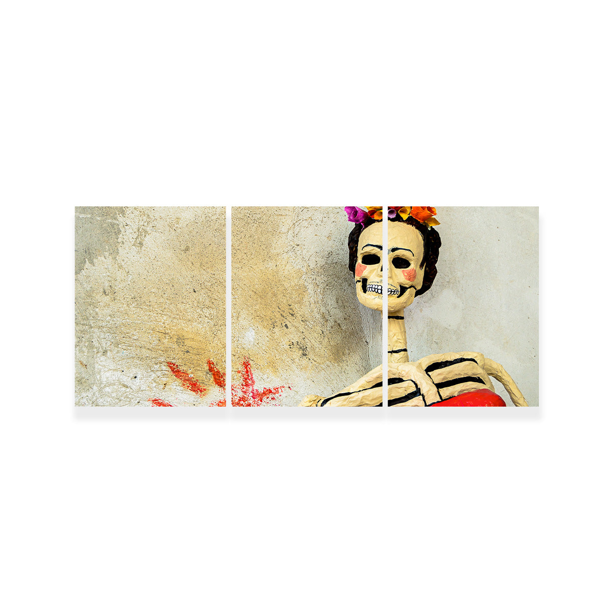 Stunning Day of the Dead Catrina Skeleton Wall Art for Home Decor