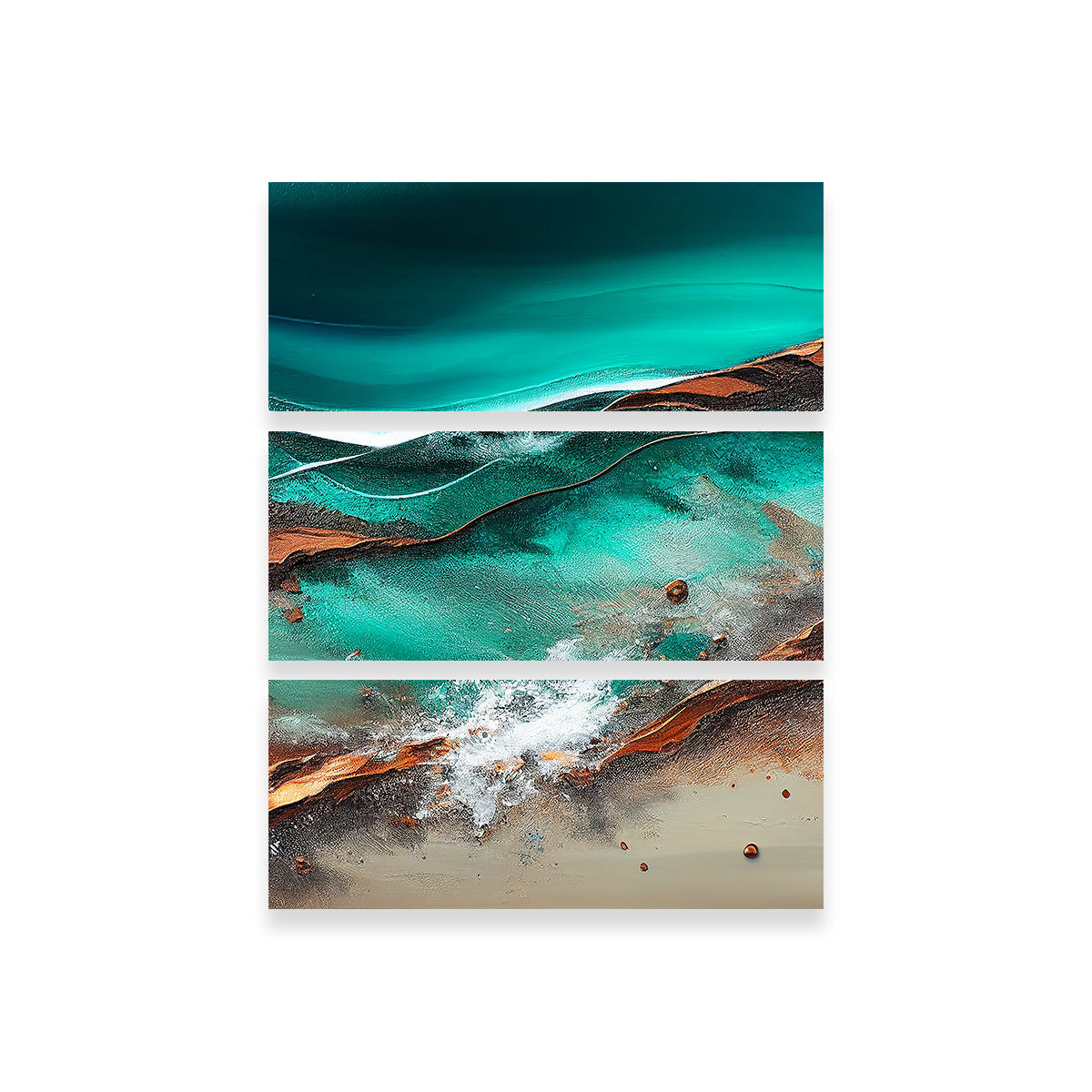 Stunning Coastal Abstract Series 8 Wall Art by Jennifer Hotai