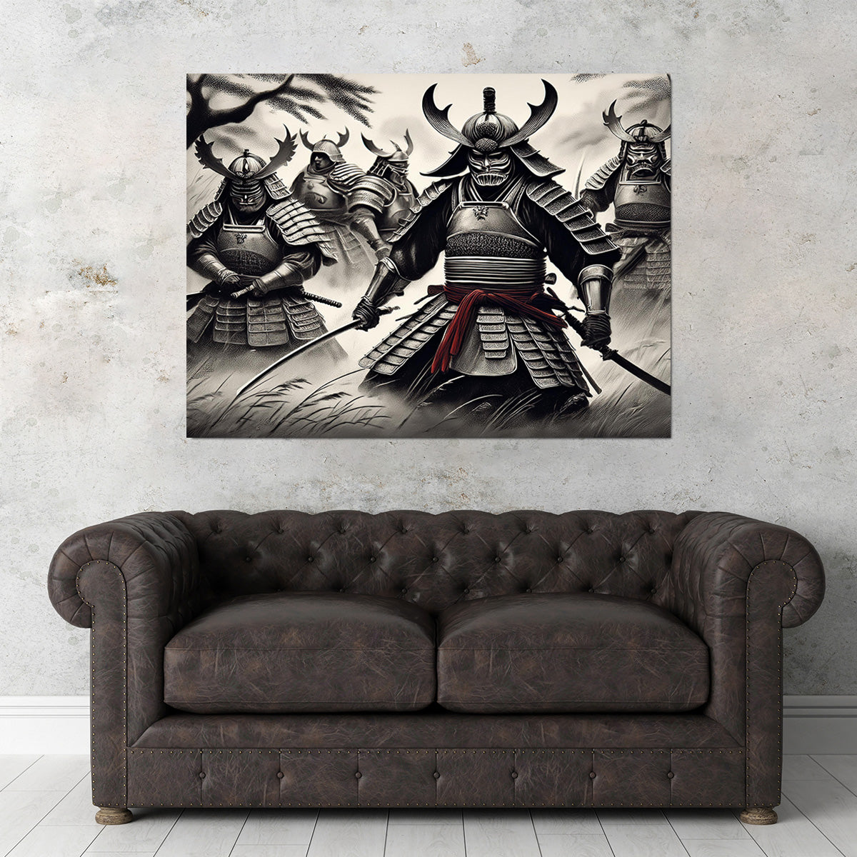 Authentic Samurai Battlefield Wall Art - Museum-Quality Canvas Print