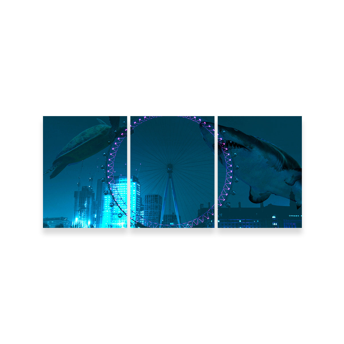 Stunning London Eye Manipulation Wall Art for Home Decor