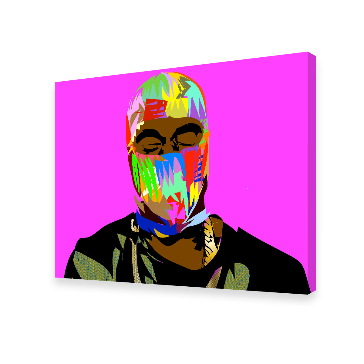 Stunning Yay Mask Wall Art - Handmade Museum-Quality Canvas Print