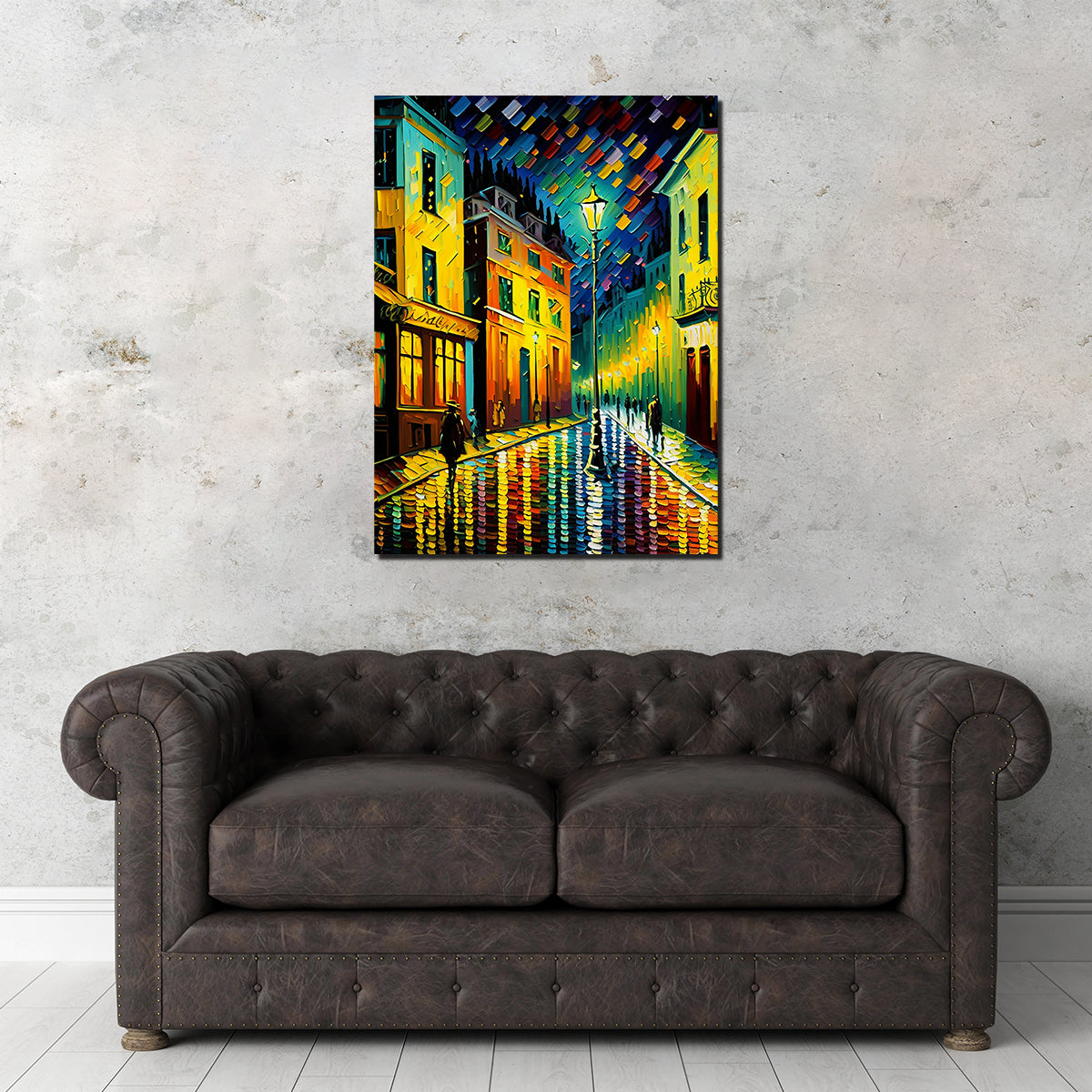 Vibrant Rainbow Row Wall Art by Jennifer Hotai