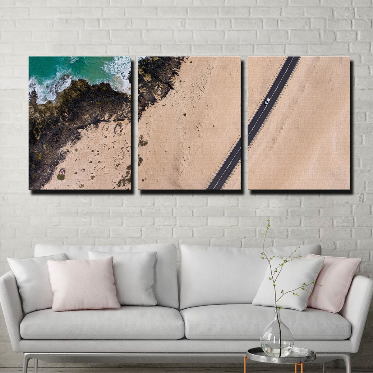 Exquisite Road and Sand Wall Art by Karolis Janulis