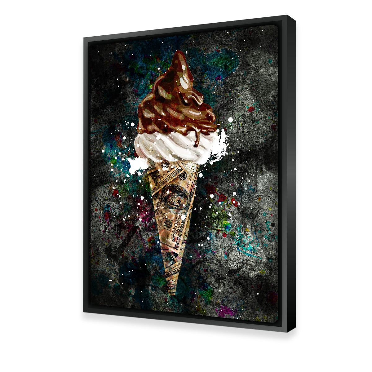 Stylish Dollar Cone Canvas Wall Art by Studiodtalk
