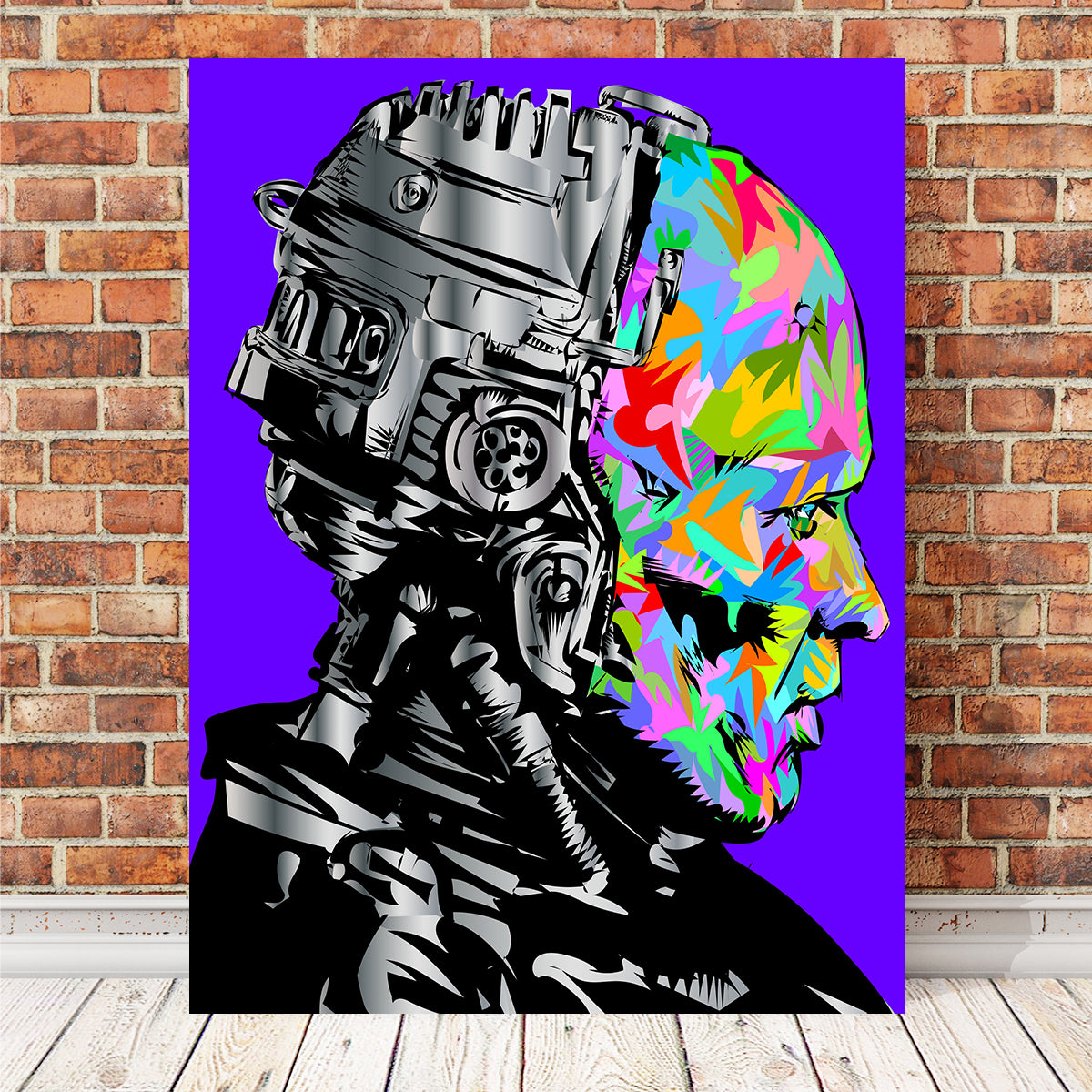 Stunning Robo Cop Color Wall Art for Home Decor