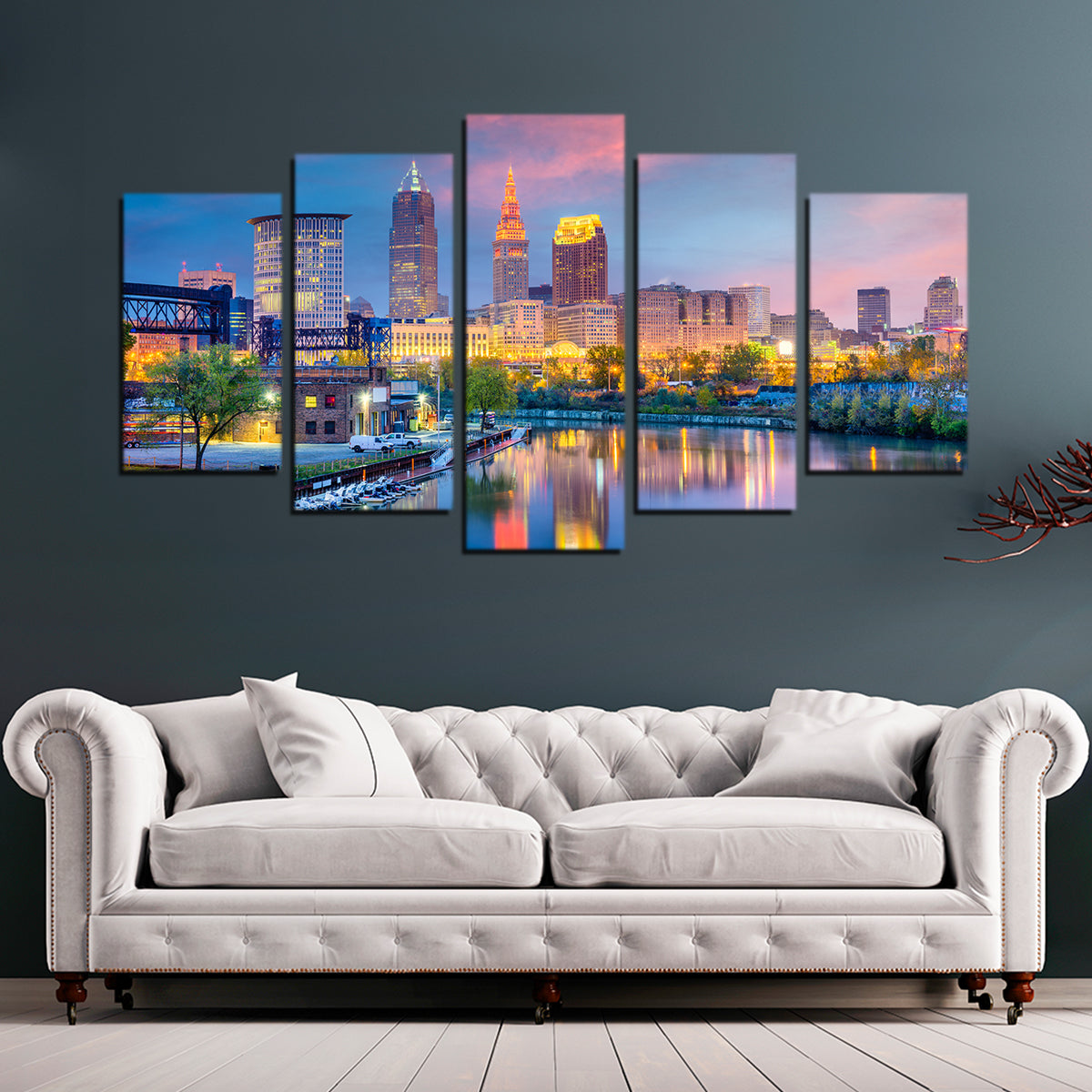 Stunning Cleveland Skyline Wall Art - Museum Quality Canvas Prints
