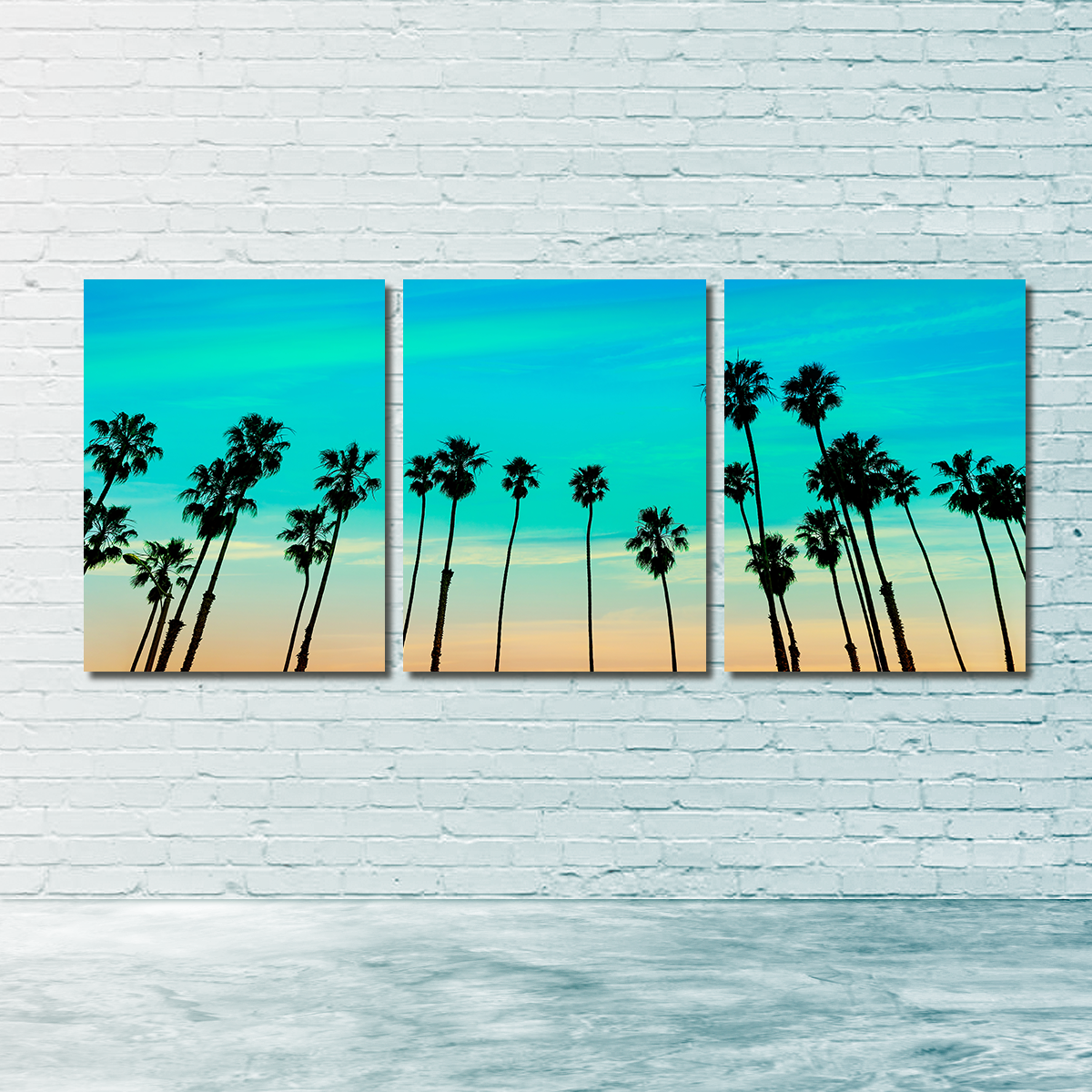 Gorgeous Palm Tree Sunset Santa Barbara Wall Art for Stunning Home Decor