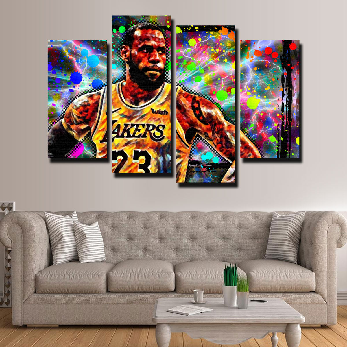 Stunning Abstract LBJ Wall Art for Modern Decor
