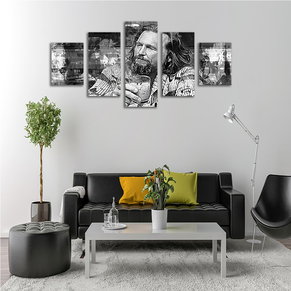 The Dude Grayscale High - Quality Wall Art for Home Decor