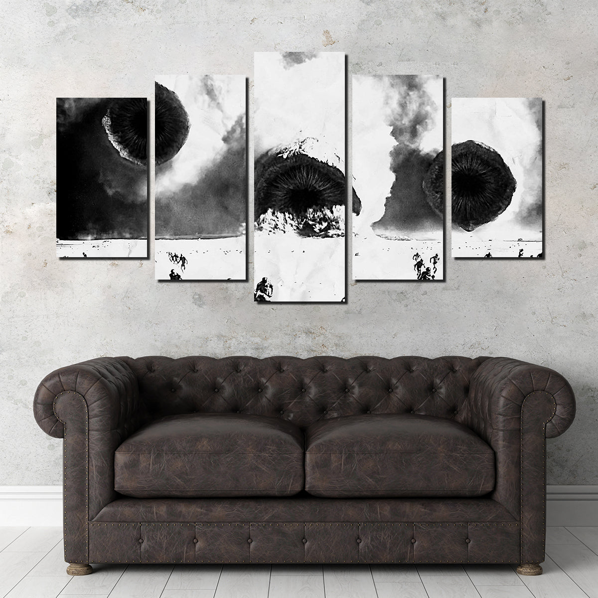 Stunning Dune Grayscale Sandworms Wall Art for Your Home Decor