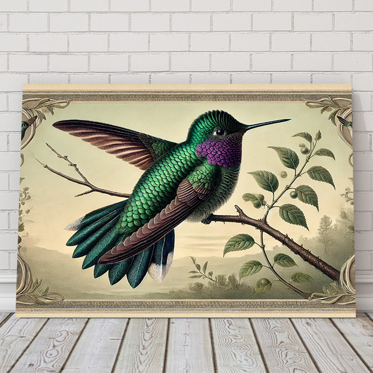 Stunning JJ Audubon's Style Hummingbird Print Wall Art for Home Decor