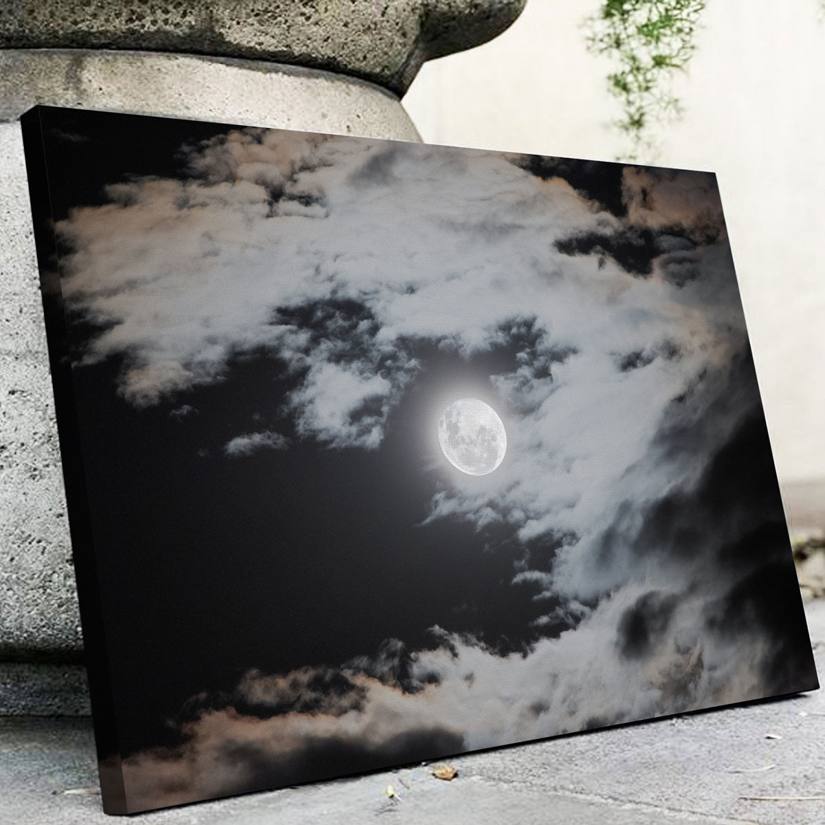 Stunning Full Moon Behind Clouds Wall Art by Sofia Leite Fonseca