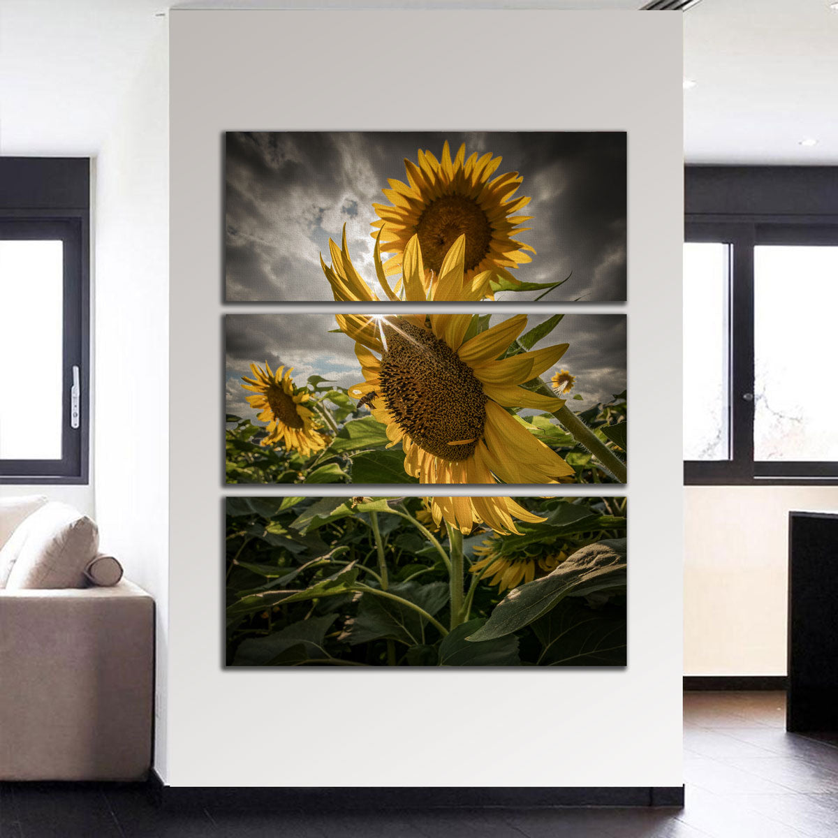 Stunning Cloudy Sunflowers Wall Art for Your Home Decor