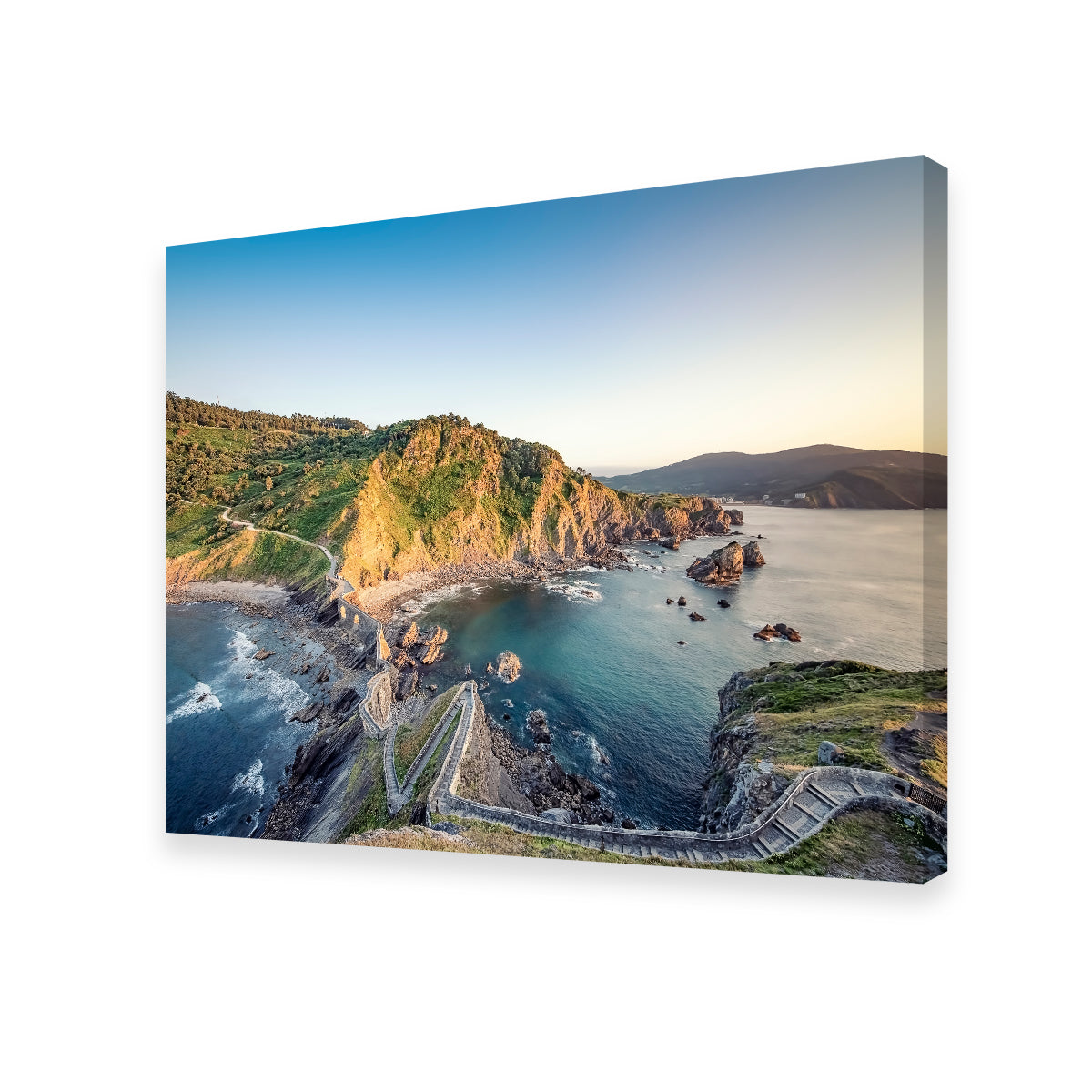 Gaztelugatxe Wall Art by Manjik Pictures - Museum Quality Canvas Print