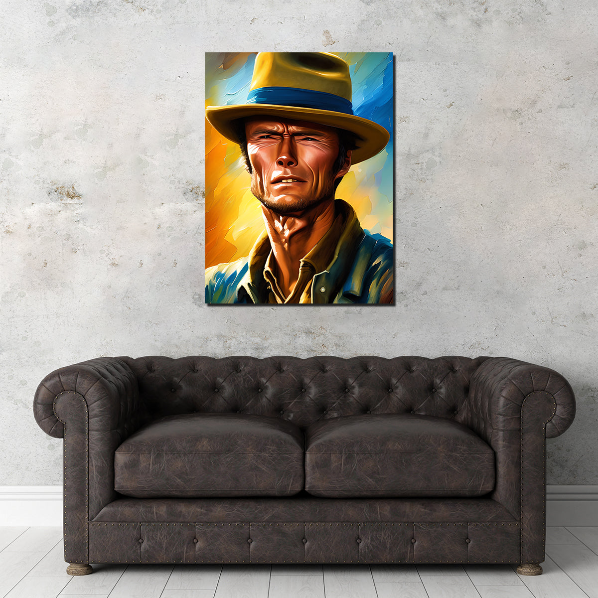 Stunning Clint Eastwood Wall Art by Dina Rolle