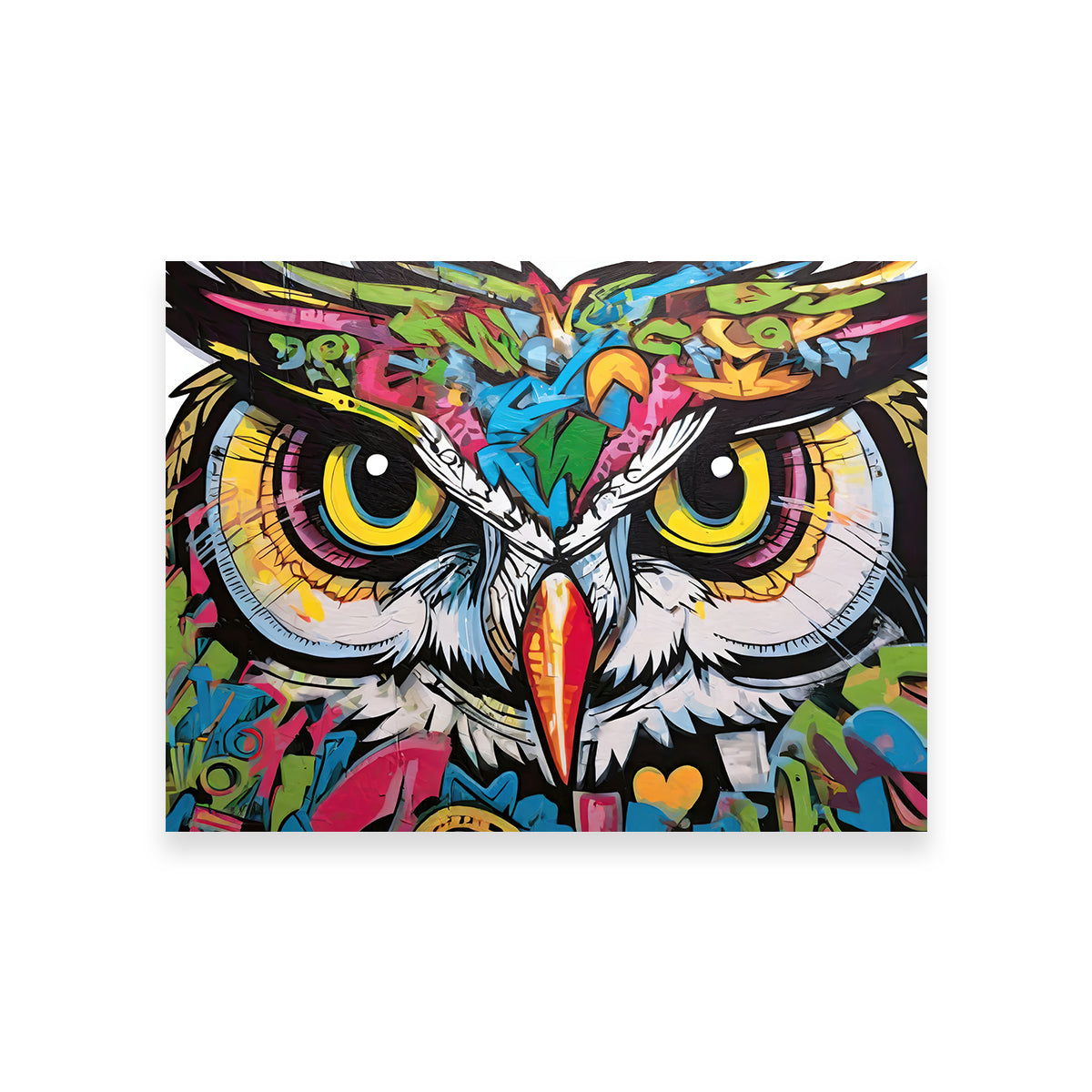 Stunning Owl Graffiti Wall Art by Stephen Chambers