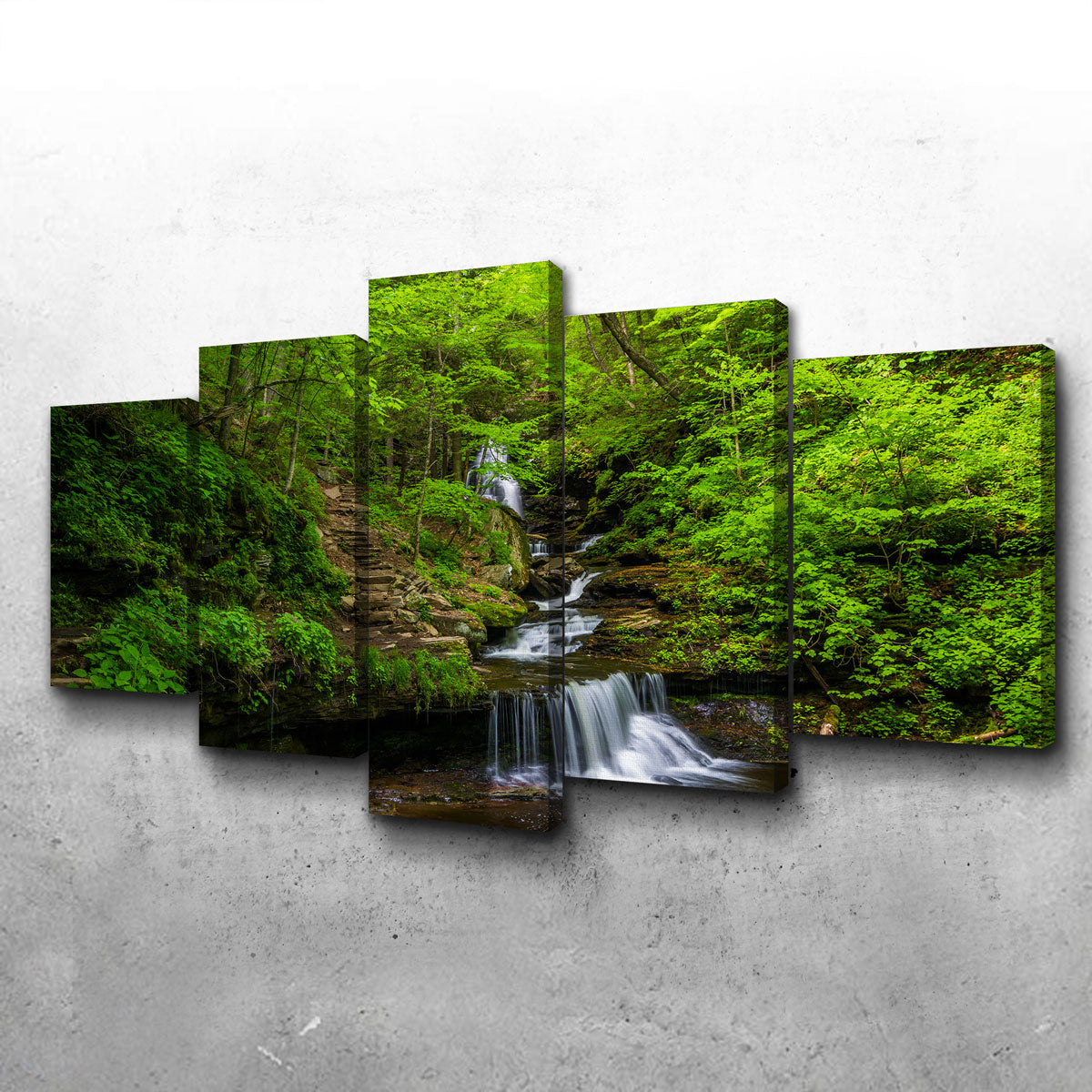 Stunning Ricketts Glen State Park Wall Art - Museum Quality Canvas on Sustainable Pine Frames