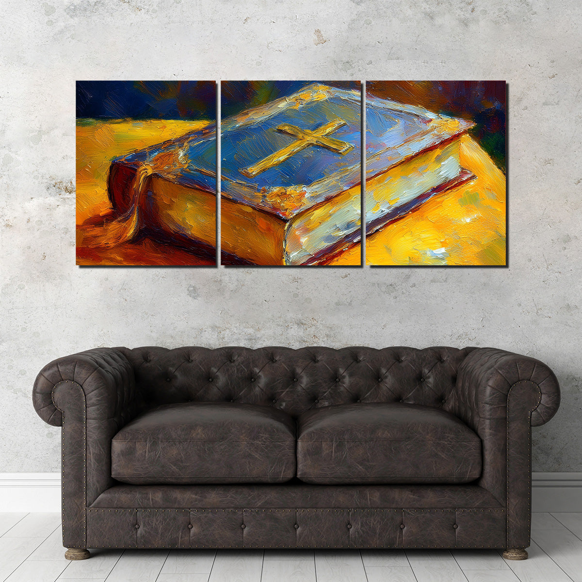Exquisite The Bible Wall Art with Sustainable Wood Frame