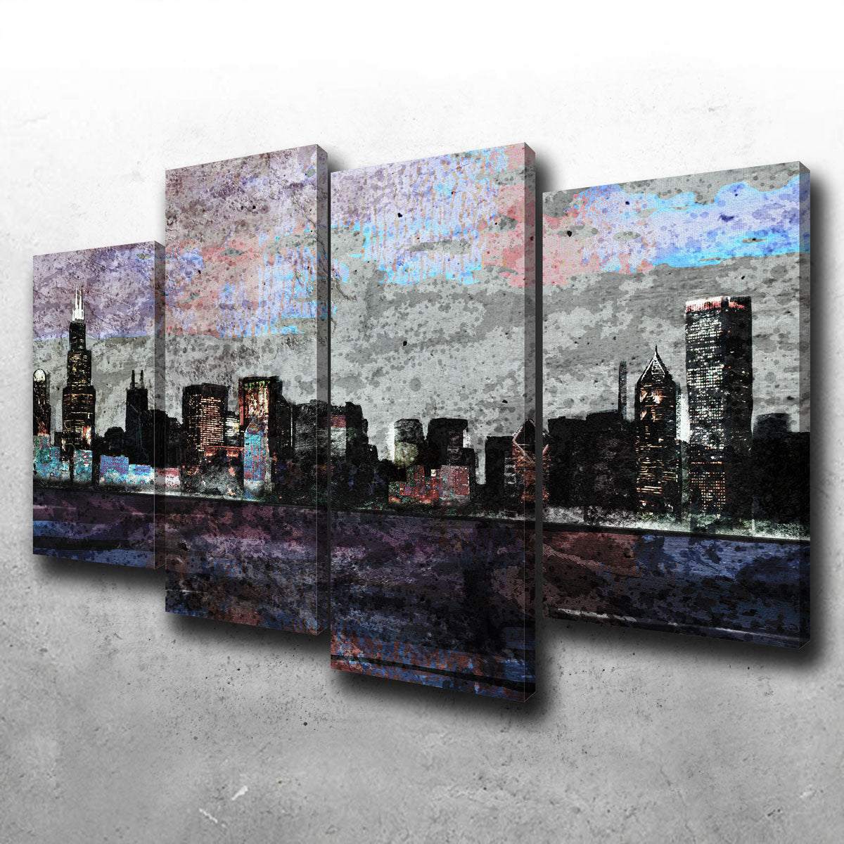 Stunning Dusk Chicago Skyline Wall Art for a Chic Home Decor