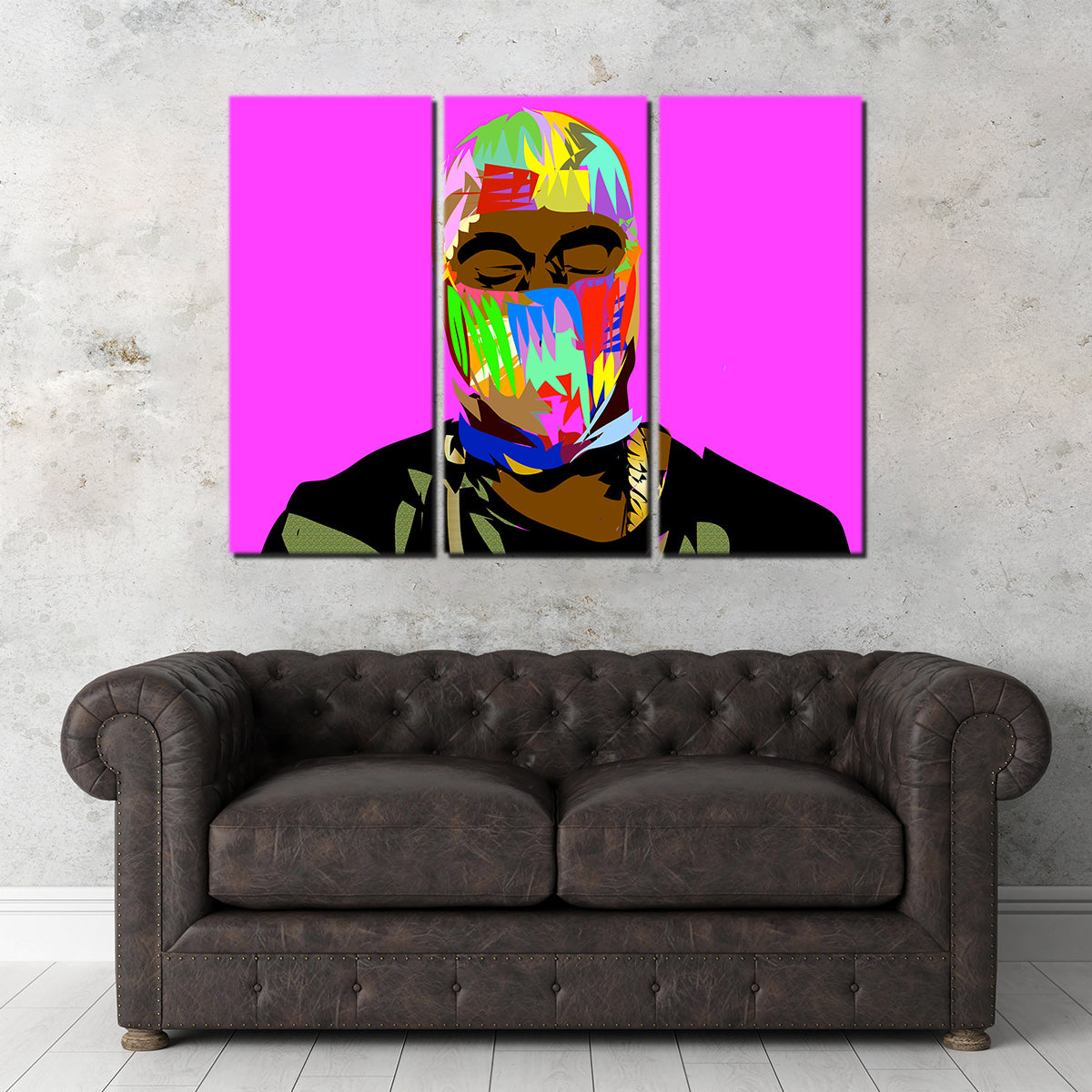 Stunning Yay Mask Wall Art - Handmade Museum-Quality Canvas Print