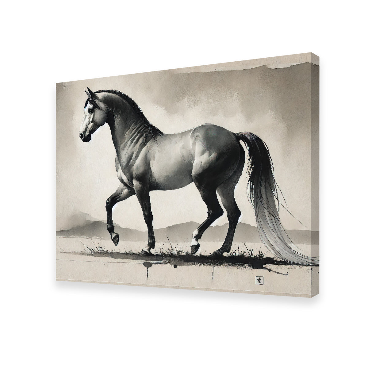 Exquisite Ink Wash Horse Wall Art for Stunning Home Decor