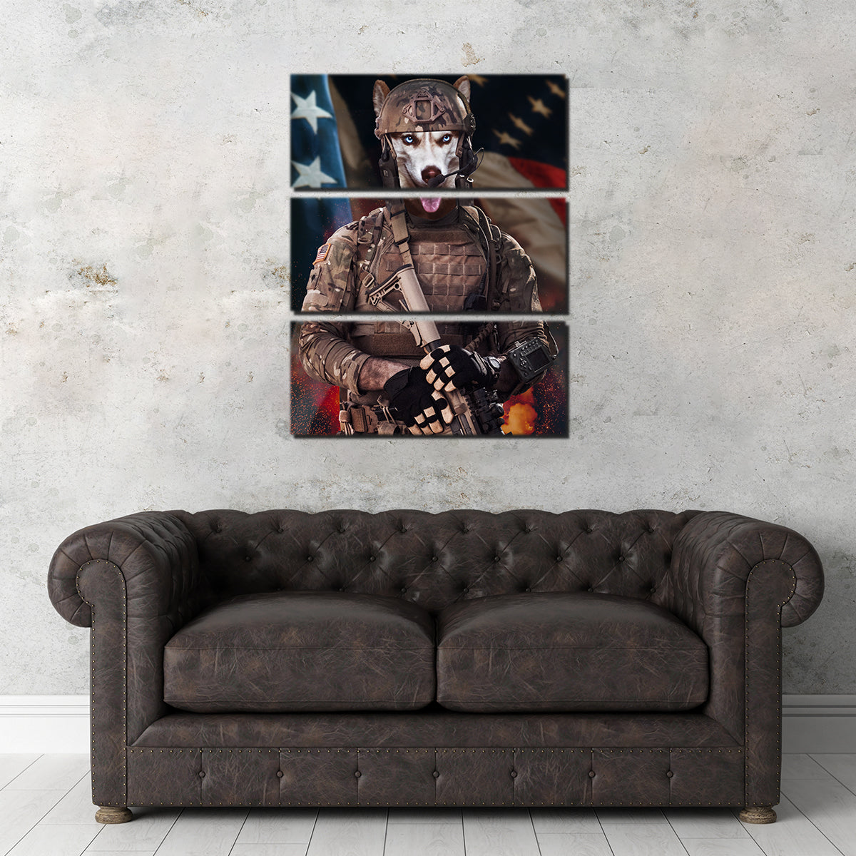 Stunning Doggy Soldier Wall Art by INDOARC