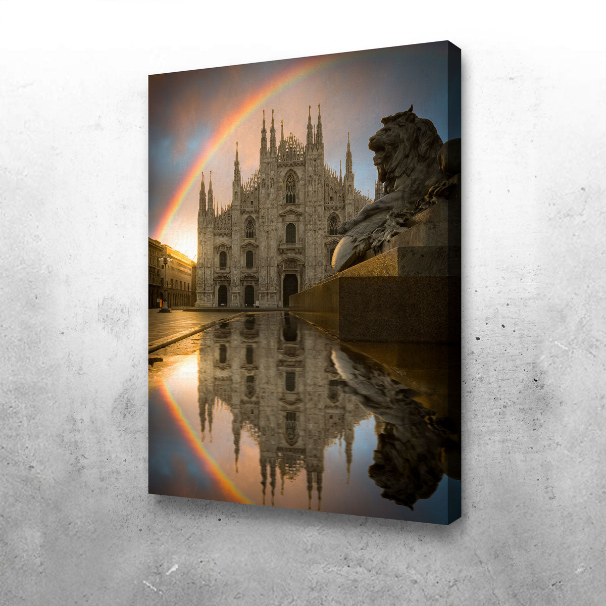 Gorgeous Rainbow in Milan Wall Art for Stunning Home Decor