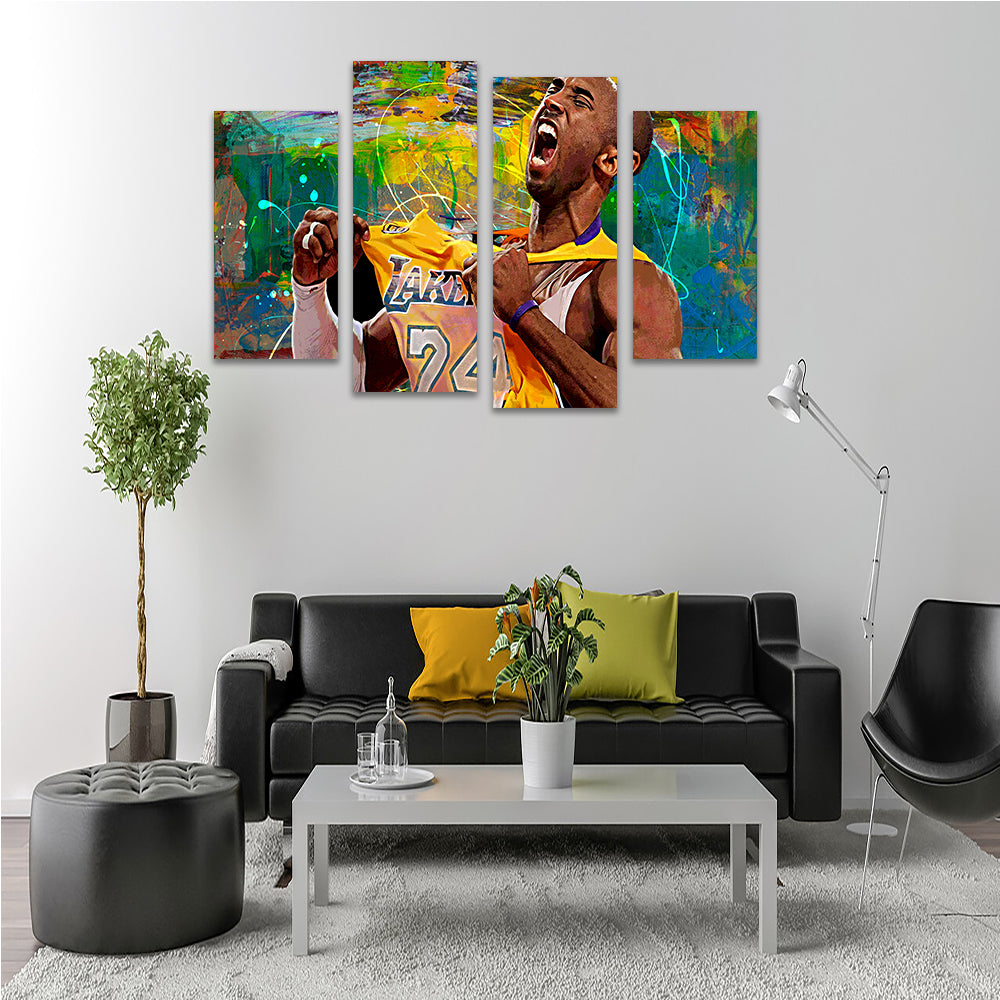Stunning The Black Mamba Yellow Blend Wall Art for Home Decor