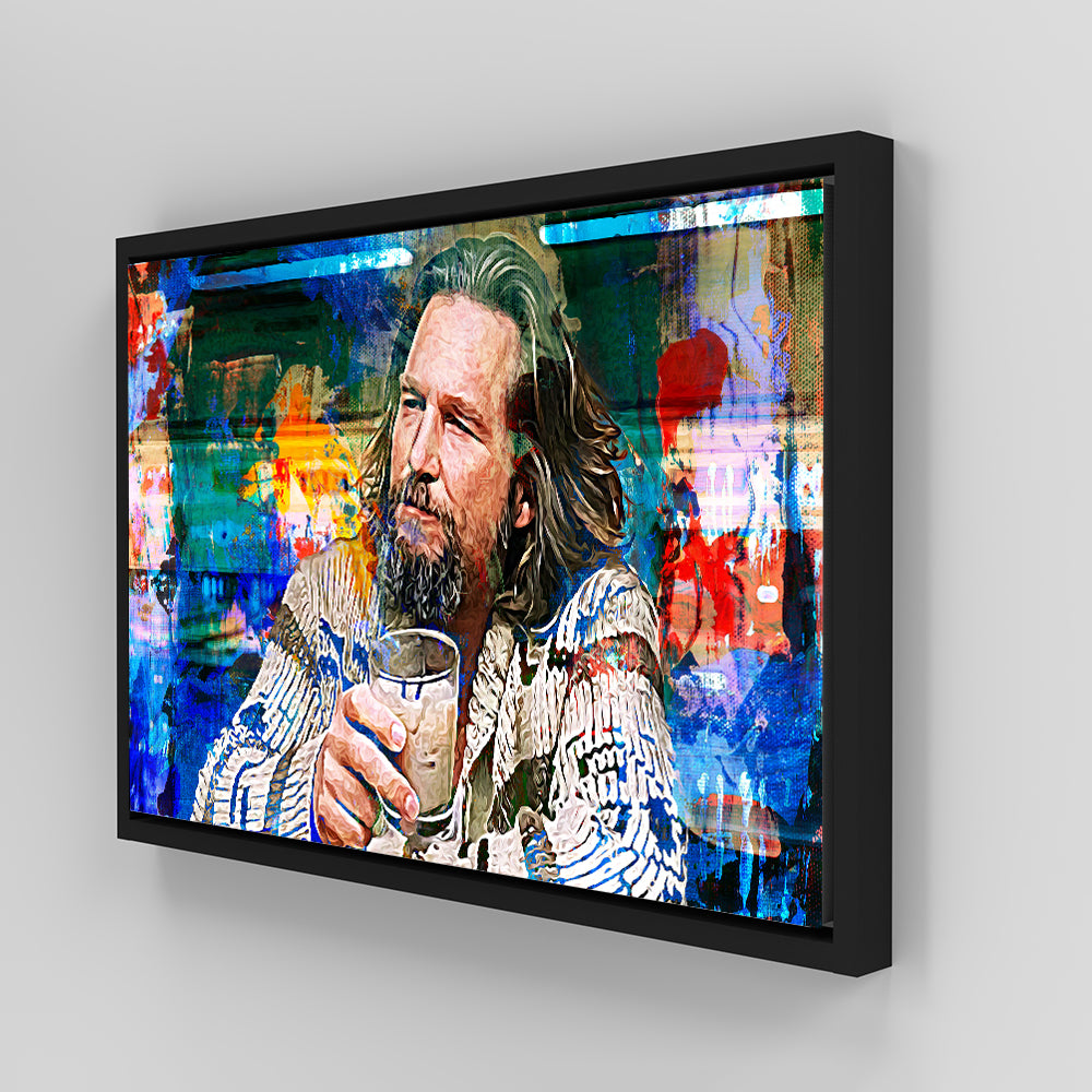 The Dude Vintage Blue Wall Art - Stunning Kiln - Dried Pine Framed Canvas