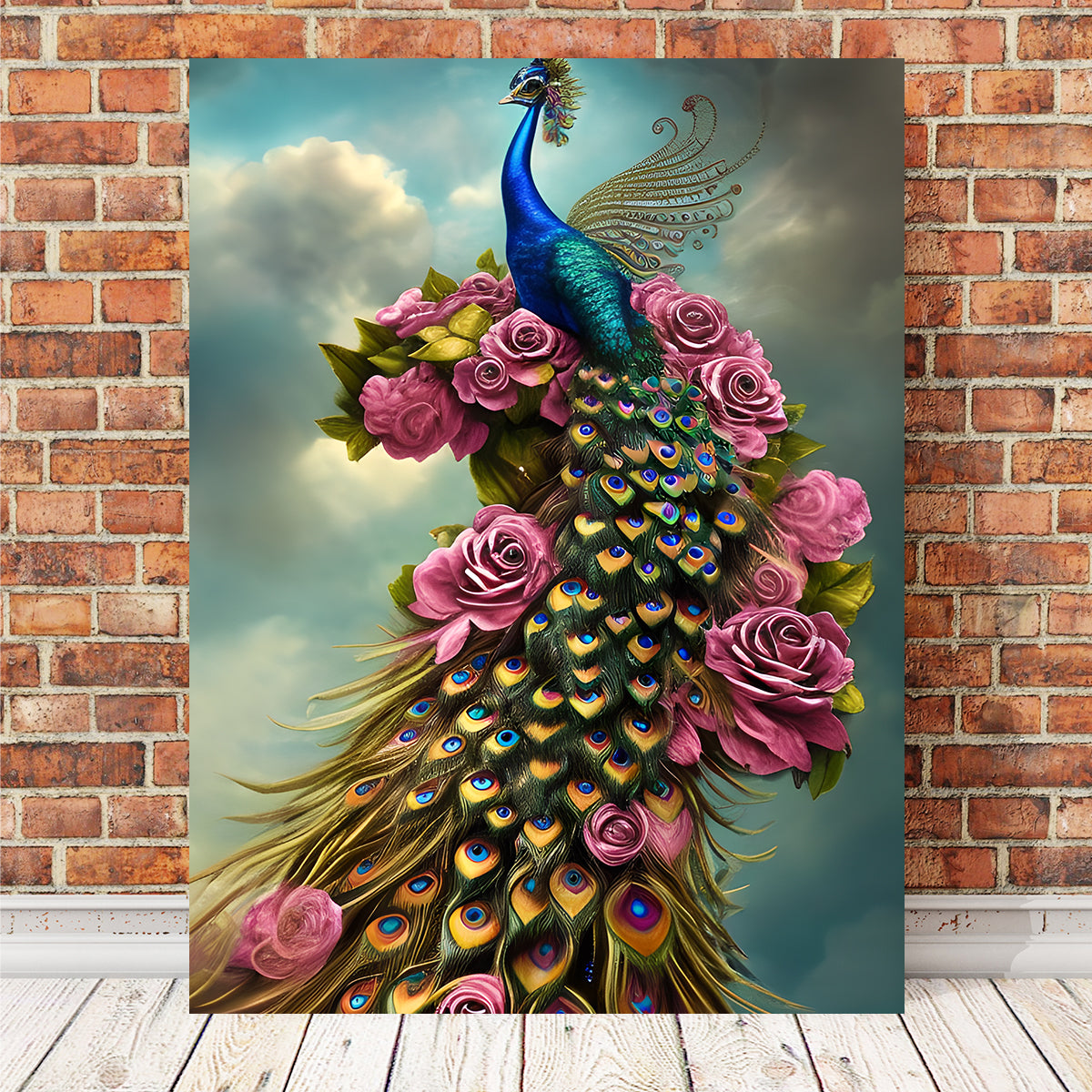 Enchanting Steampunk Fantasy Peacock Wall Art by Dina Rolle