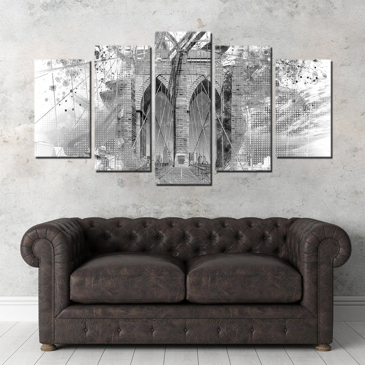 Stunning City Art Brooklyn Bridge Wall Art by Melanie Viola