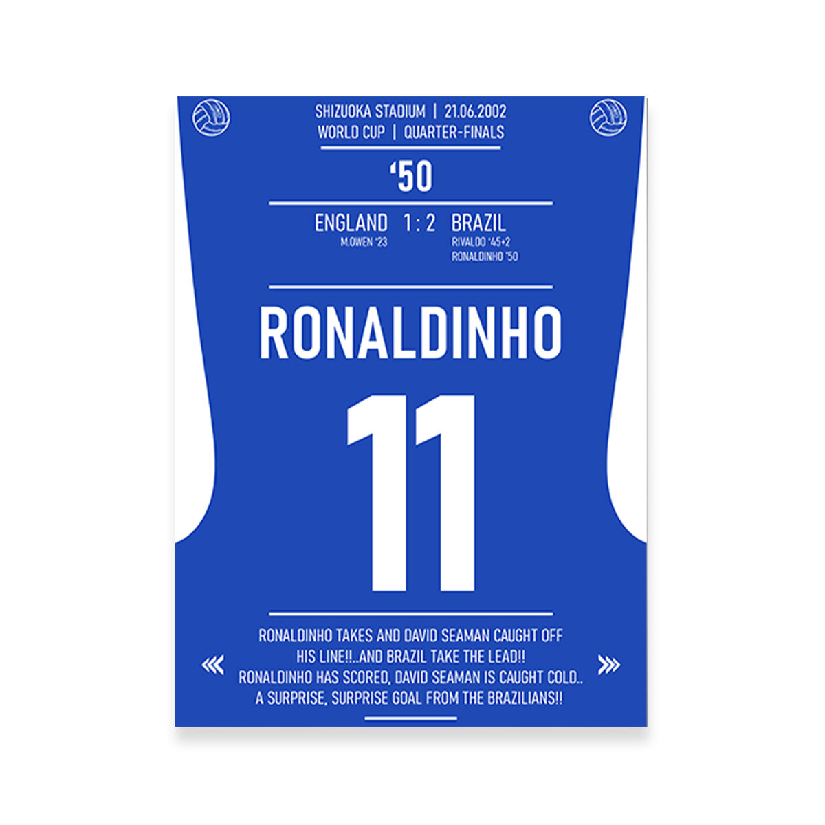 Ronaldinho Brazil - Authentic Artwork by George Sorin