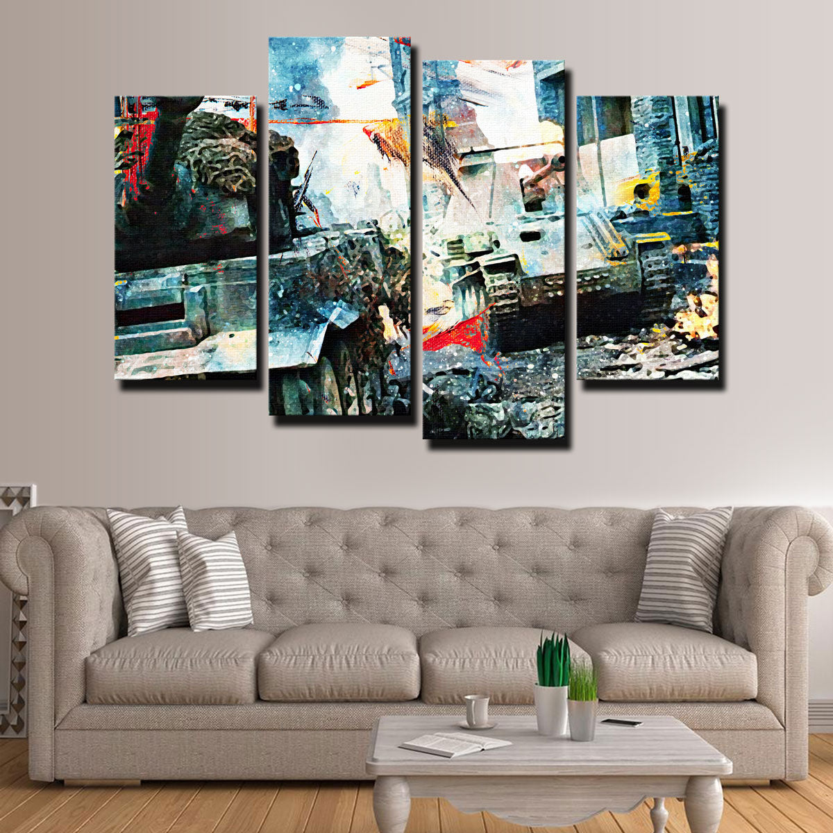 Epic Tank Battle Wall Art for Stunning Decor