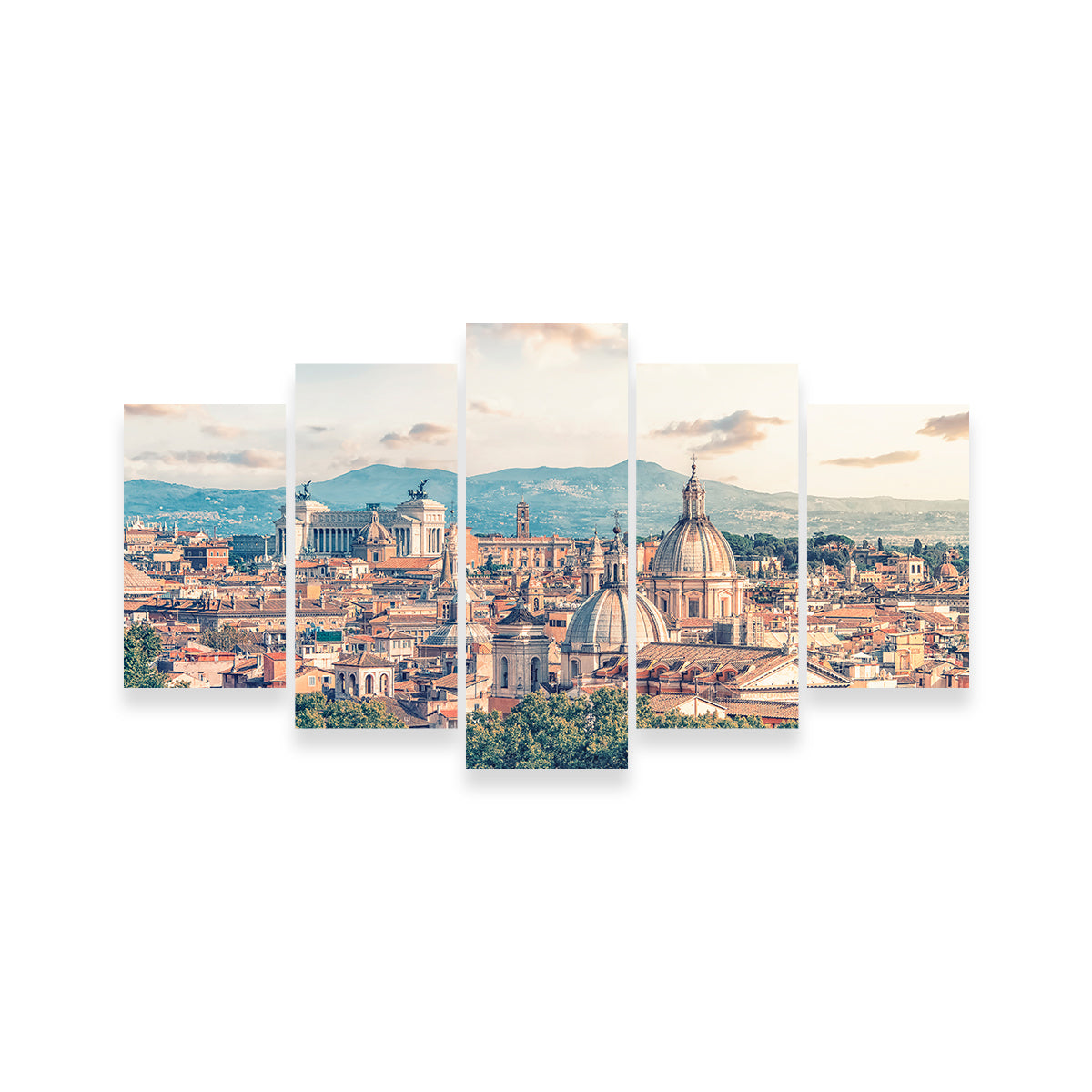 Exquisite Rome Roofs Wall Art by Manjik Pictures