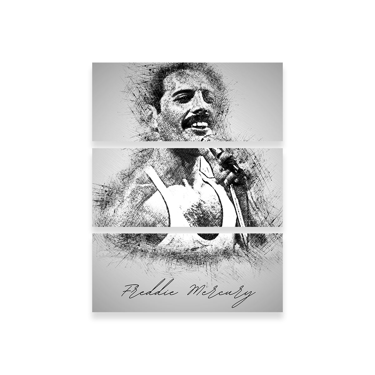 Stunning Freddie Mercury with Mic Wall Art for Your Home Decor