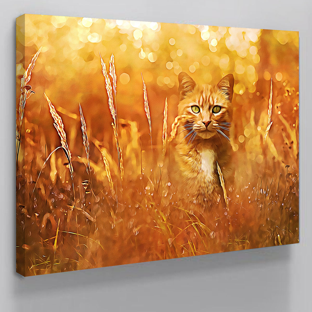 Charming Little Tiger In The Grass Wall Art by Denise Dundon