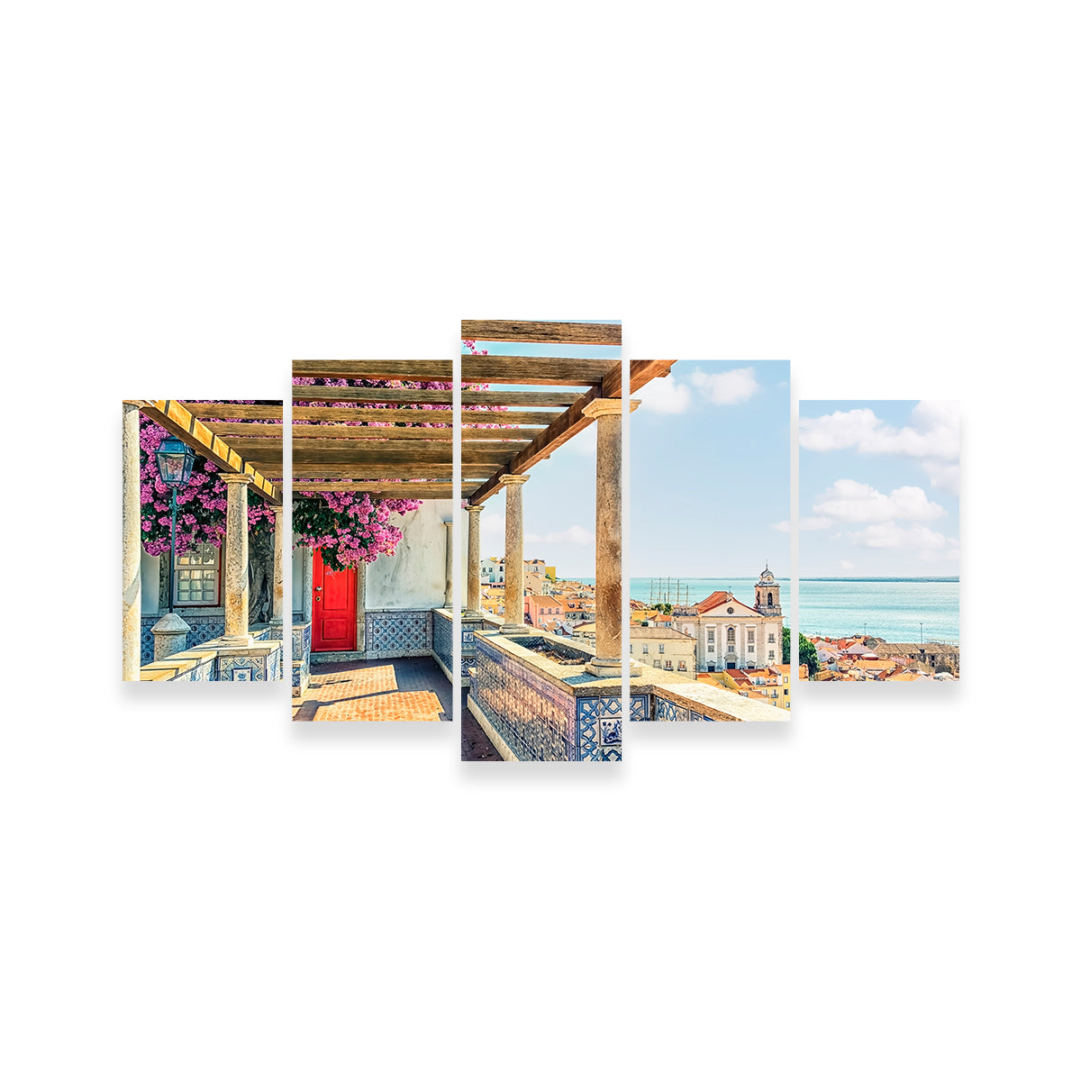 Exquisite Lisbon Roofs Wall Art by Manjik Pictures