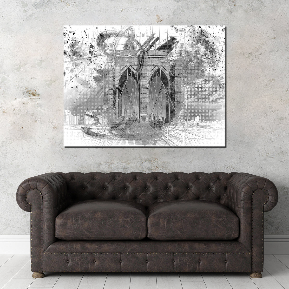 Stunning City Art Brooklyn Bridge Wall Art by Melanie Viola