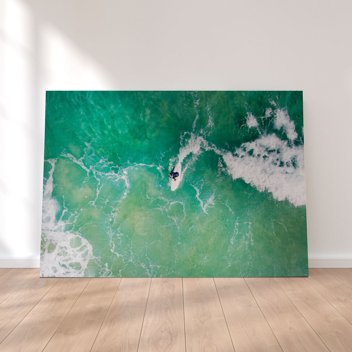 Stunning Green Surf Wall Art by Karolis Janulis