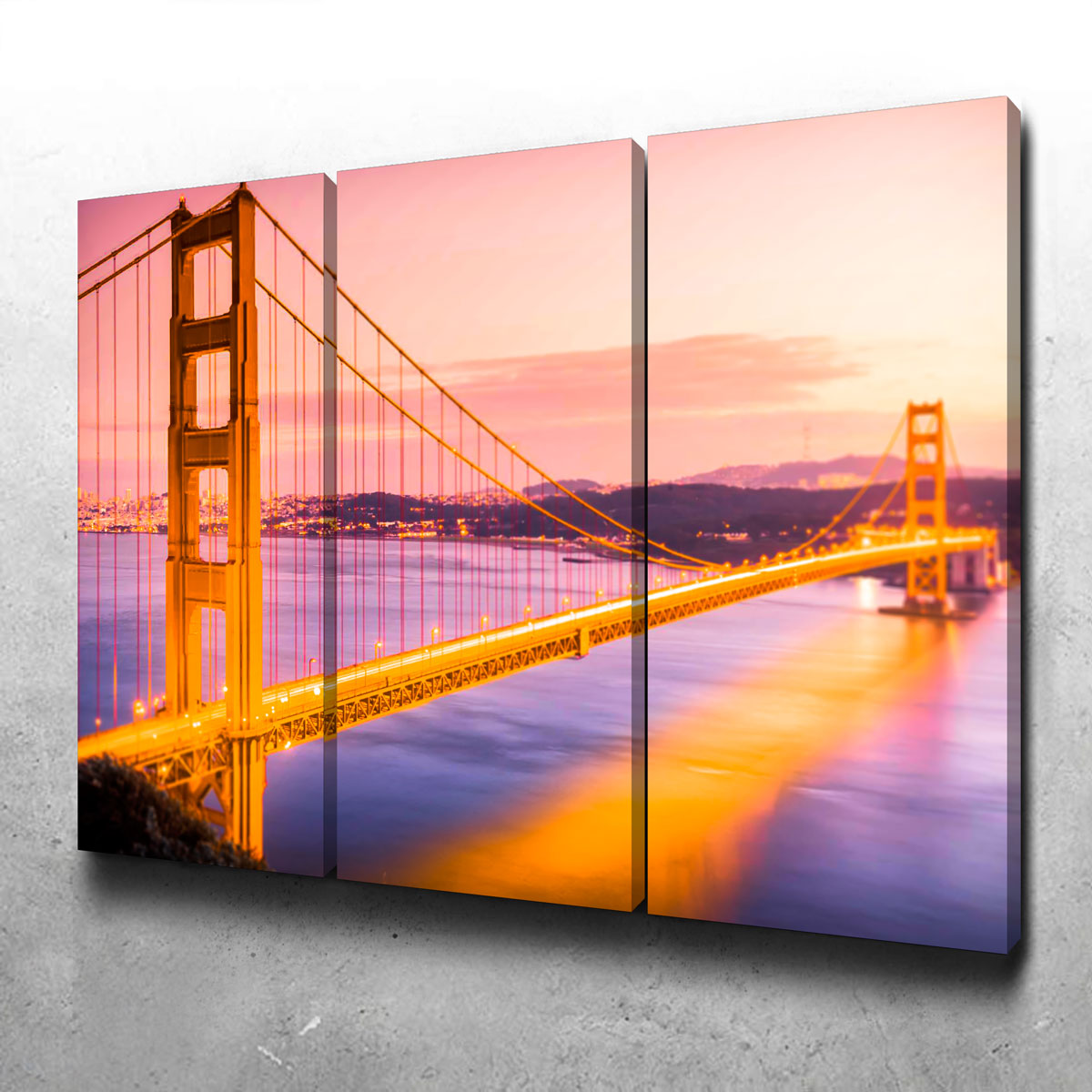 Exquisite Golden Gate Golden Wall Art for Stunning Home Decor