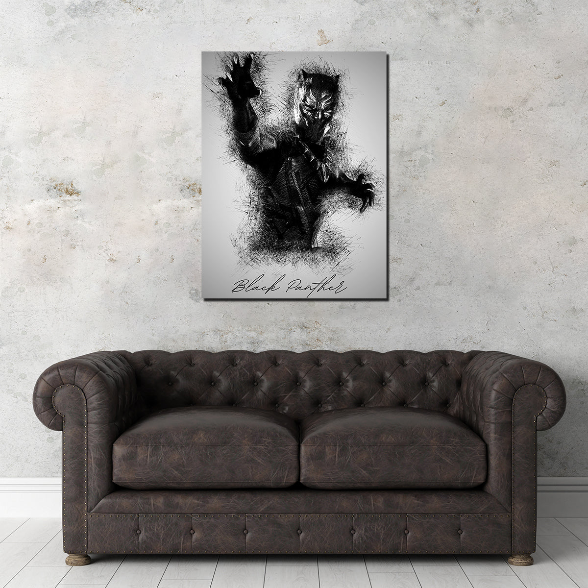 Stunning Black Panther Sketch Wall Art for Your Home Decor